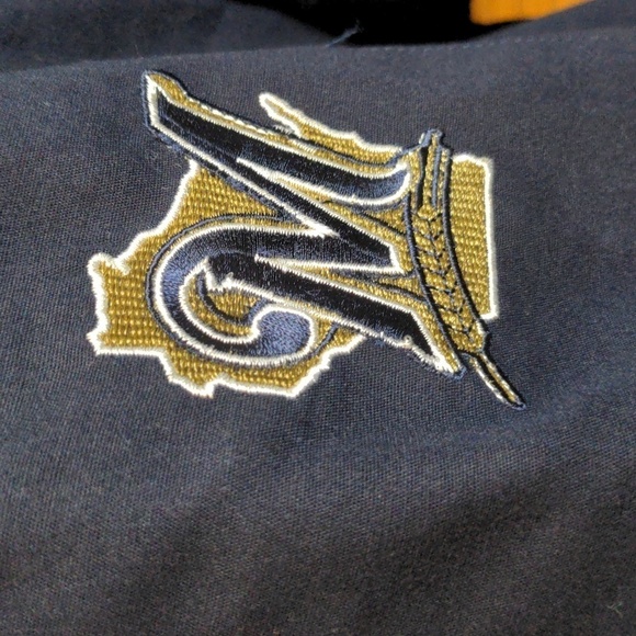 MKE BREWERS genuine merchandise MLB 2XL dark navy Surgical Scrub Top - Picture 4 of 11